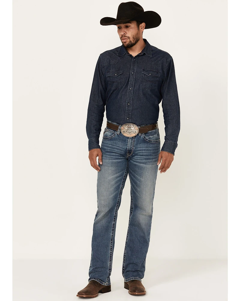 Ariat Men's M2 Medium Wash Relaxed Bootcut Stretch Denim Jeans - Big