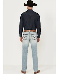 Moonshine Spirit Men's Sutton Wash Decker Slim Straight Stretch Denim Jeans