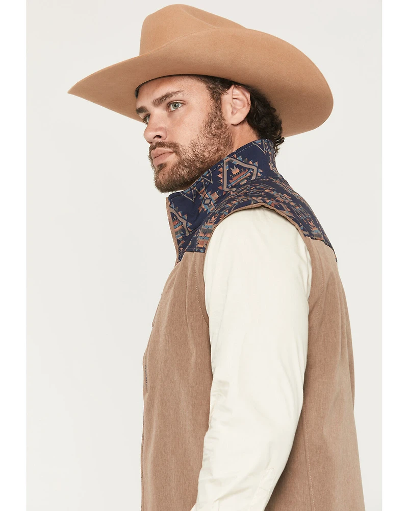 Hooey Men's Jackson Hole Southwestern Colorblock Softshell Vest