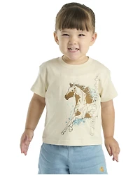Carhartt Toddler Girls' Horse Short Sleeve Graphic Tee