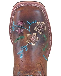 Smoky Mountain Little Girls' Floralie Western Boots - Square Toe