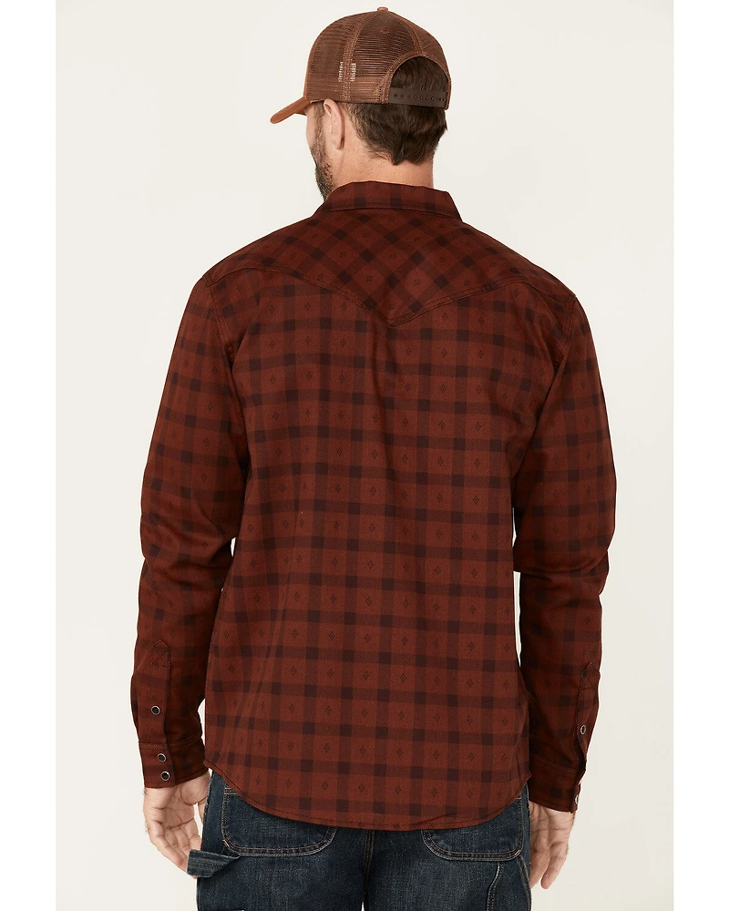 Cody James Men's FR Southwestern Plaid Print Long Sleeve Snap Work Shirt
