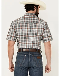 Cinch Men's Plaid Print Short Sleeve Button-Down Western Shirt