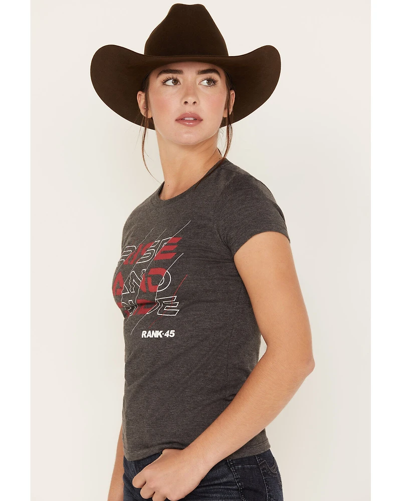 RANK 45® Women's Rise and Ride Short Sleeve Graphic Tee