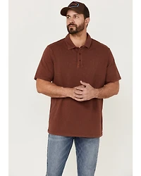 Brothers and Sons Men's Solid Slub Short Sleeve Polo Shirt
