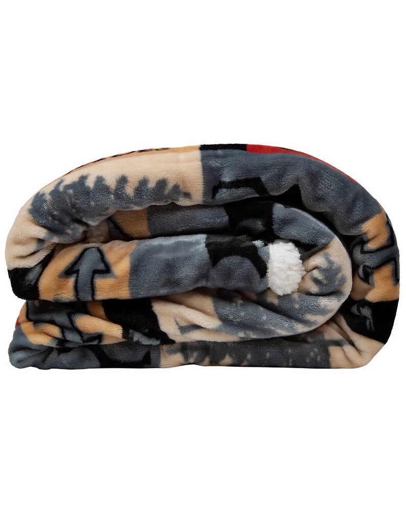Carstens Lake House Plush Sherpa Throw