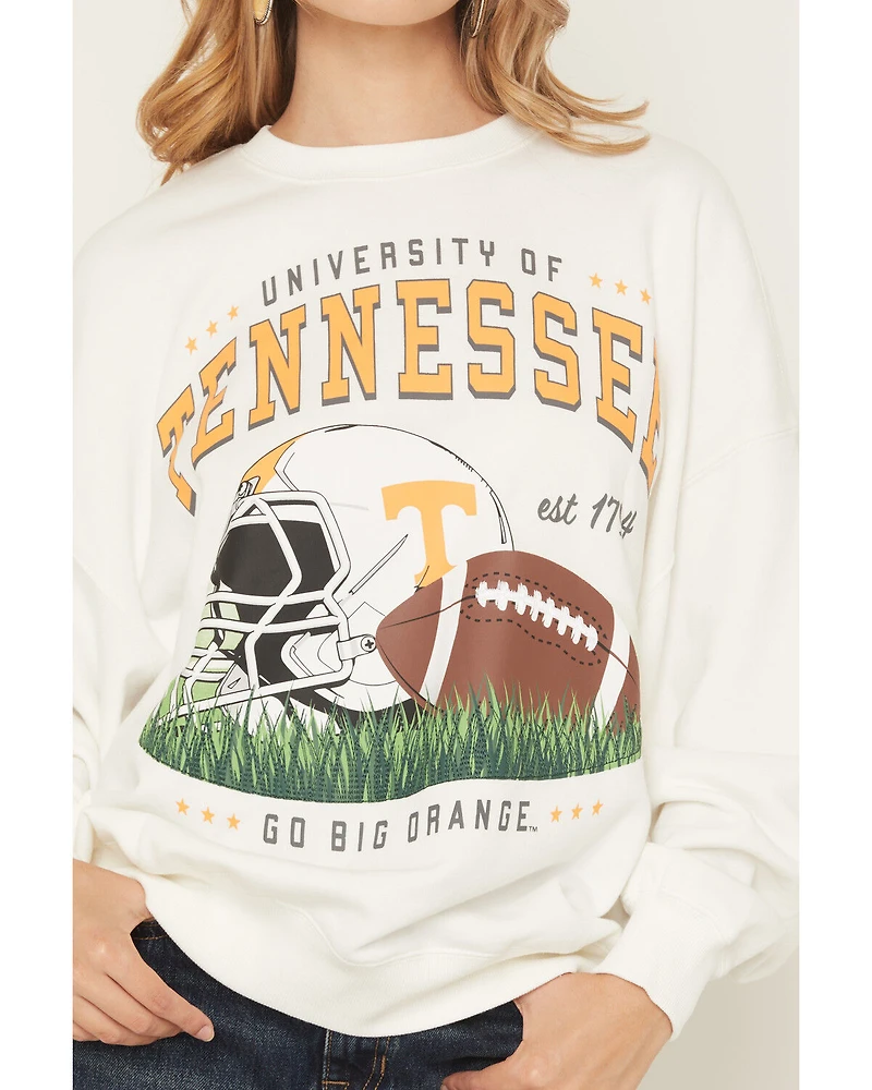 Gameday Women's Tennessee Vols Helmet Embroidered Graphic Crewneck