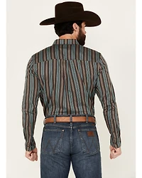Cody James Men's Boa Dobby Striped Print Long Sleeve Button-Down Stretch Western Shirt