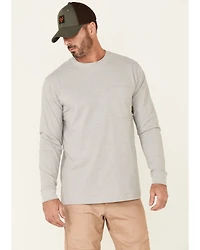 Hawx Men's Solid Light Gray Forge Long Sleeve Work Pocket T-Shirt
