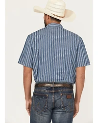 Kimes Ranch Men's Shifter Striped Print Short Sleeve Button-Down Western Shirt