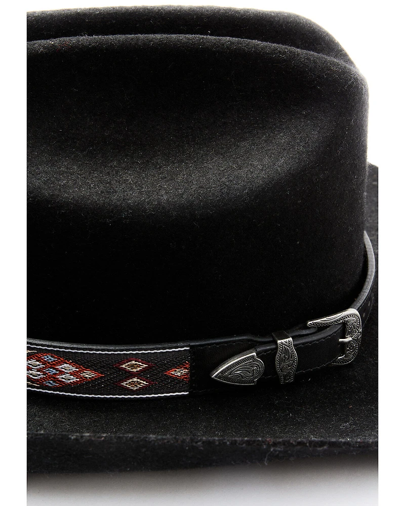 Shyanne Women's Leather Southwestern Pattern Embroidered Hat Band