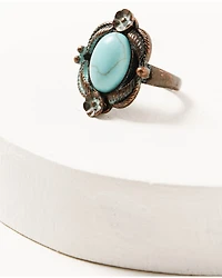 Shyanne Women's Bronze & Turquoise 4-Piece Ring Set