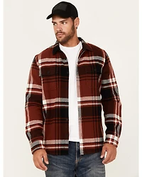 Brothers and Sons Men's Barrell Burley Plaid Print Long Sleeve Button-Down Flannel Shirt