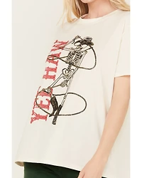 Blended Women's Yeehaw Skeleton Graphic Tee