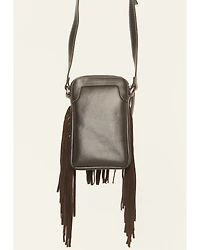 Shyanne Women's Ivy Tooled Fringe Cell Phone Crossbody Bag