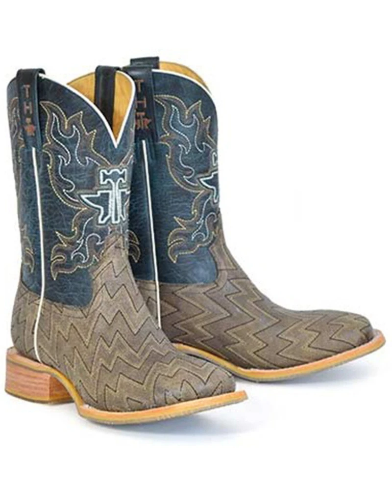 Tin Haul Men's Lightning Strikes Western Boots - Broad Square Toe