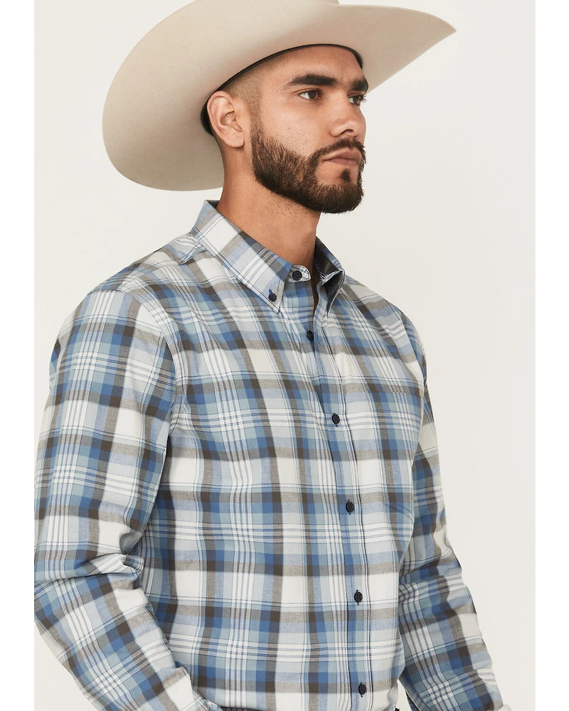 Cody James Men's Howdy Duty Plaid Print Long Sleeve Button-Down Western Shirt - Big
