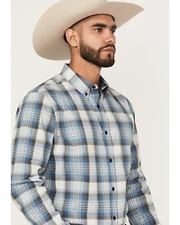 Cody James Men's Howdy Duty Plaid Print Long Sleeve Button-Down Western Shirt - Big