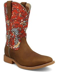 Hooey by Twisted X Girls' Floral Western Boots - Broad Square Toe