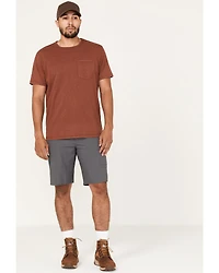 Brothers and Sons Men's Stretch Ripstop Charcoal Slim Straight Cargo Shorts