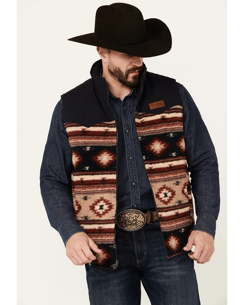 Cinch Men's Reversible Southwestern Print Quilted Vest
