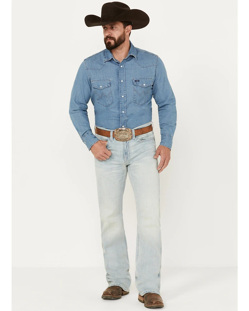 Cody James Men's Pioneer Wash Wyatt Slim Bootcut Stretch Denim Jeans