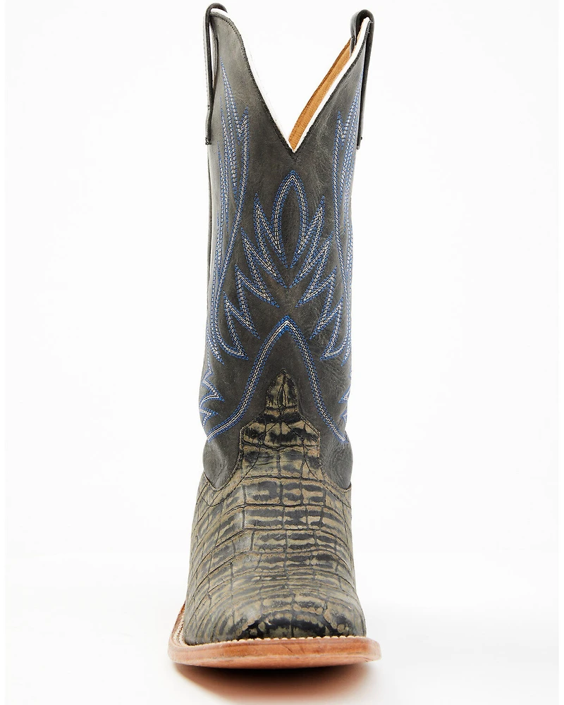 Horse Power Men's Coco Caiman Print Western Boots - Broad Square Toe