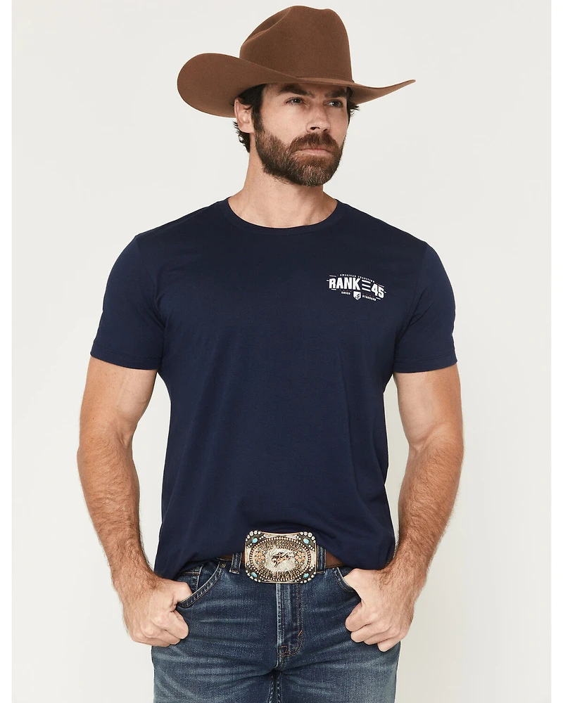 RANK 45® Men's Forged Logo Short Sleeve Graphic T-Shirt
