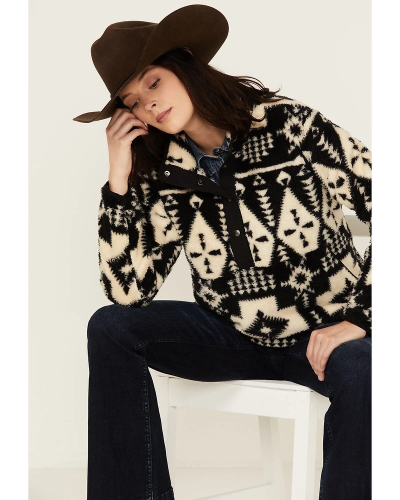 Ariat Women's Berber Southwestern Print Sherpa Pullover