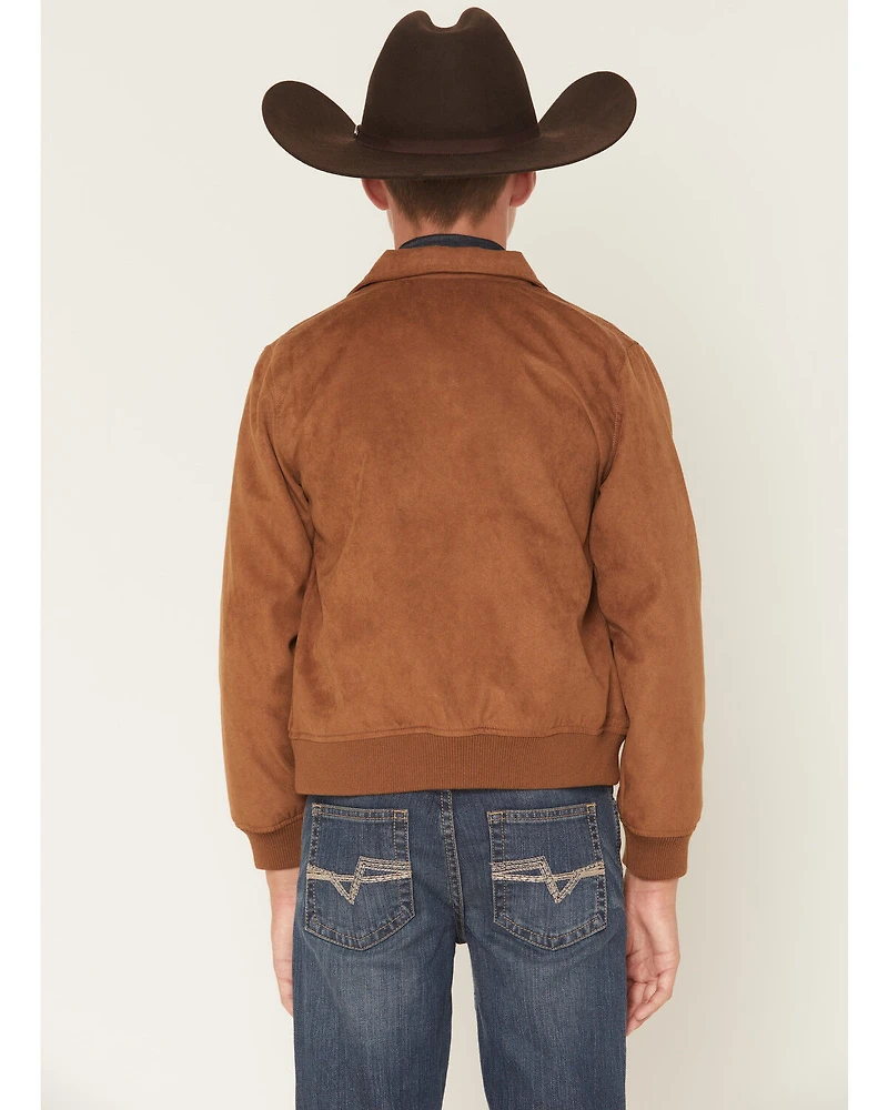 Cody James Boys' Harrington Faux Suede Bomber Jacket