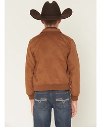 Cody James Boys' Harrington Faux Suede Bomber Jacket