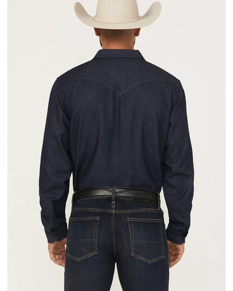 Cody James Black 1978™ Men's Mamba Dark Wash Denim Long Sleeve Button-Down Western Shirt