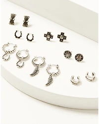 Shyanne Women's Southwestern Antique Cross Earring Set