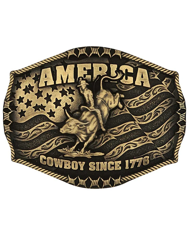 Montana Silversmiths Men's America Since 1776 Attitude Belt Buckle