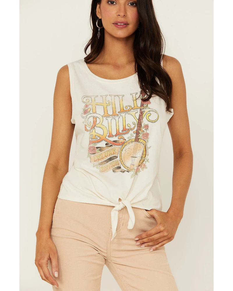 Idyllwind Women's Hillbilly Deluxe Edition Graphic Knot Front Tank Top