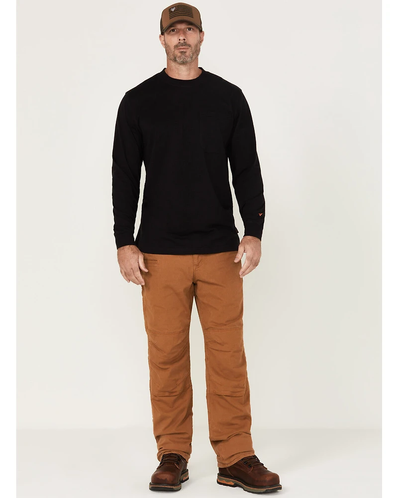 Hawx Men's Roscoe Lined Cargo Straight Stretch Canvas Pants