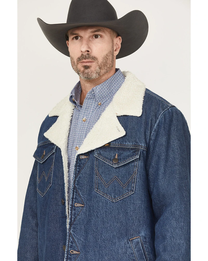 Wrangler Men's Sherpa Lined Denim Coat