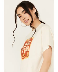 Brew City Beer Gear Women's Lone Star Cropped Short Sleeve Graphic Tee