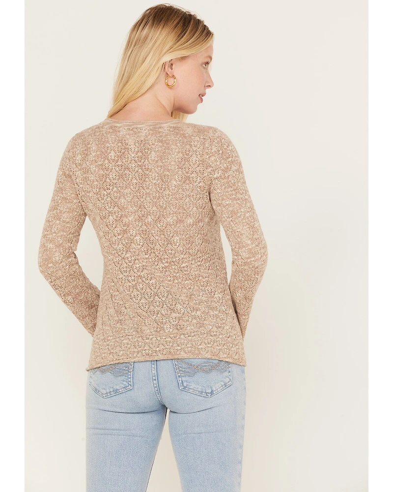 Idyllwind Women's Ranger Pointelle Henley Long Sleeve Shirt
