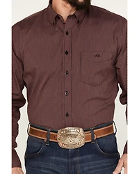 Resistol Men's Rocco Striped Print Long Sleeve Button Down Western Shirt