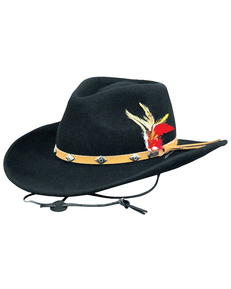 Outback Trading Co. Men's Wide Open Spaces UPF50 Crushable Felt Western Fashion Hat