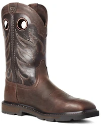 Ariat Men's Brown Groundwork Western Work Boots - Soft Toe