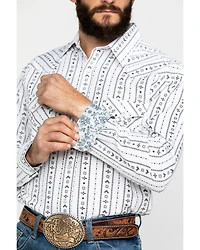 Rough Stock by Panhandle Men's Kaibab Southwestern Print Long Sleeve Western Shirt