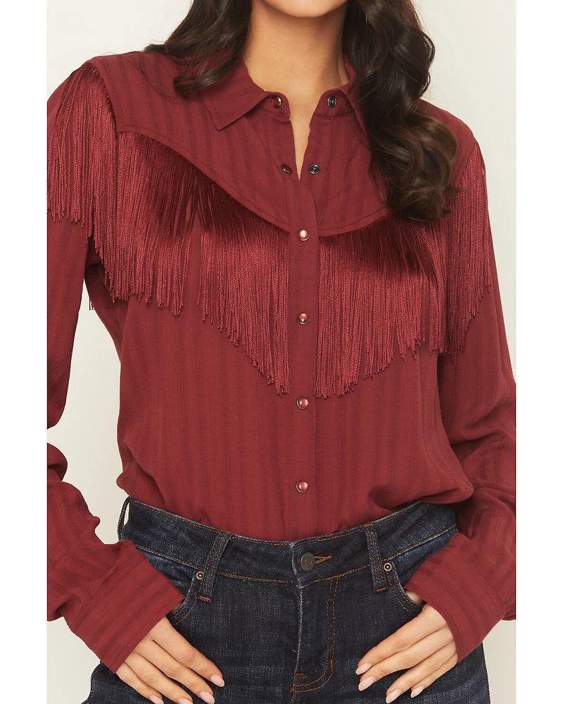 Idyllwind Women's Revive Fringe Long Sleeve Snap Crinkle Shirt