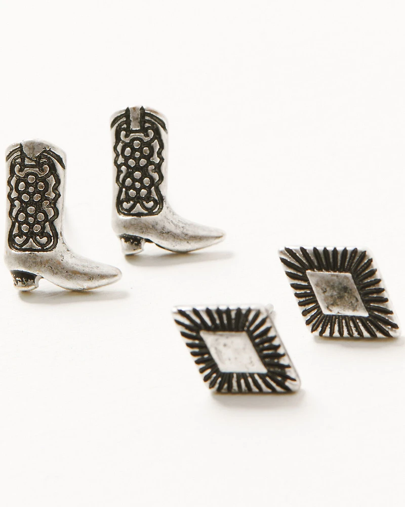 Shyanne Women's Rodeo Sunset Feather Earring Set - 5 Piece