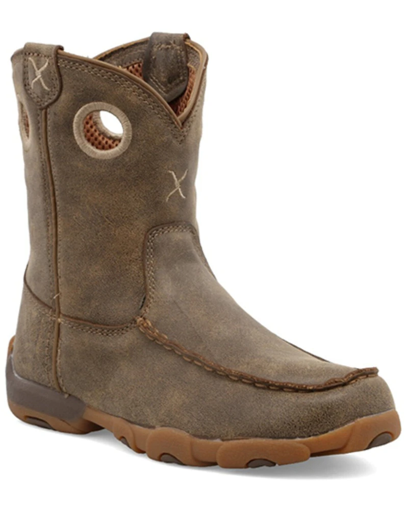 Twisted X Boys' Driving Moc Boots - Toe