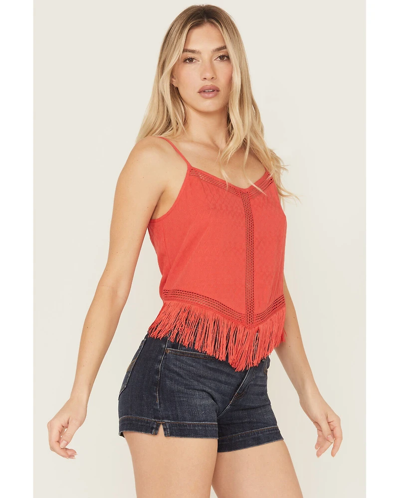 Idyllwind Women's Briarwick Jacquard Fringe Sleeveless Tank Top