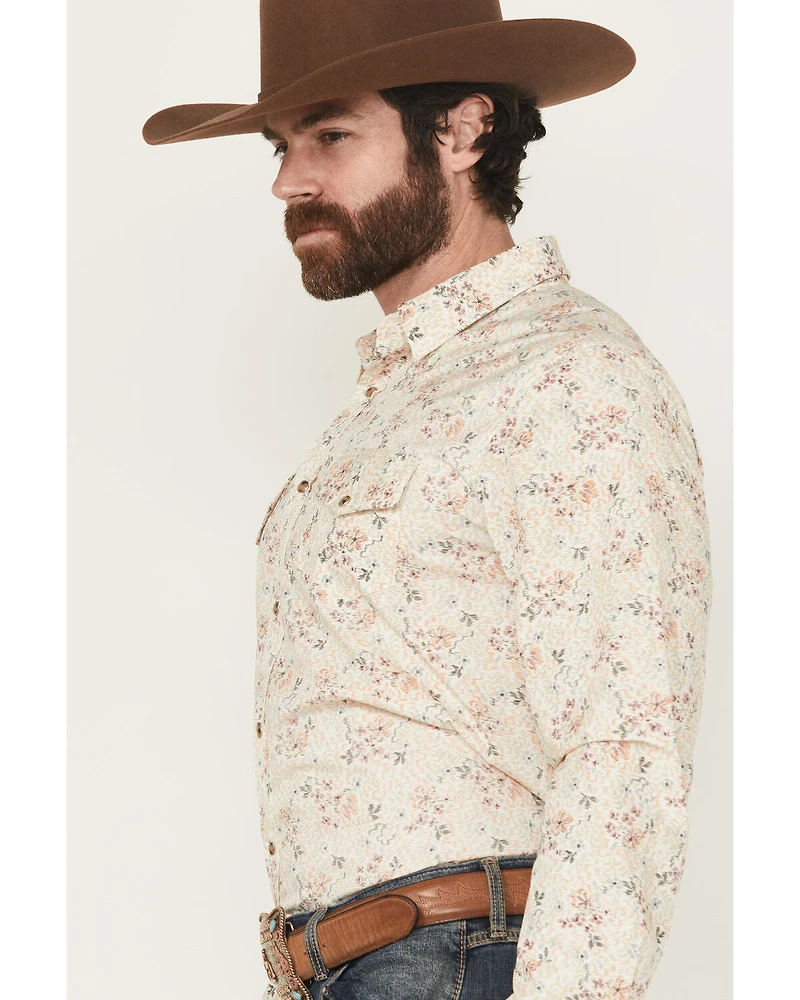 Gibson Trading Co Men's Solstice Floral Print Long Sleeve Snap Stretch Western Shirt