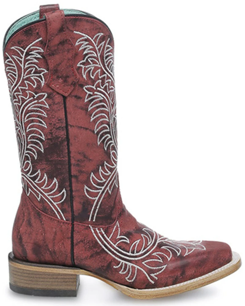 Corral Girls' Embroidered Western Boots - Square Toe