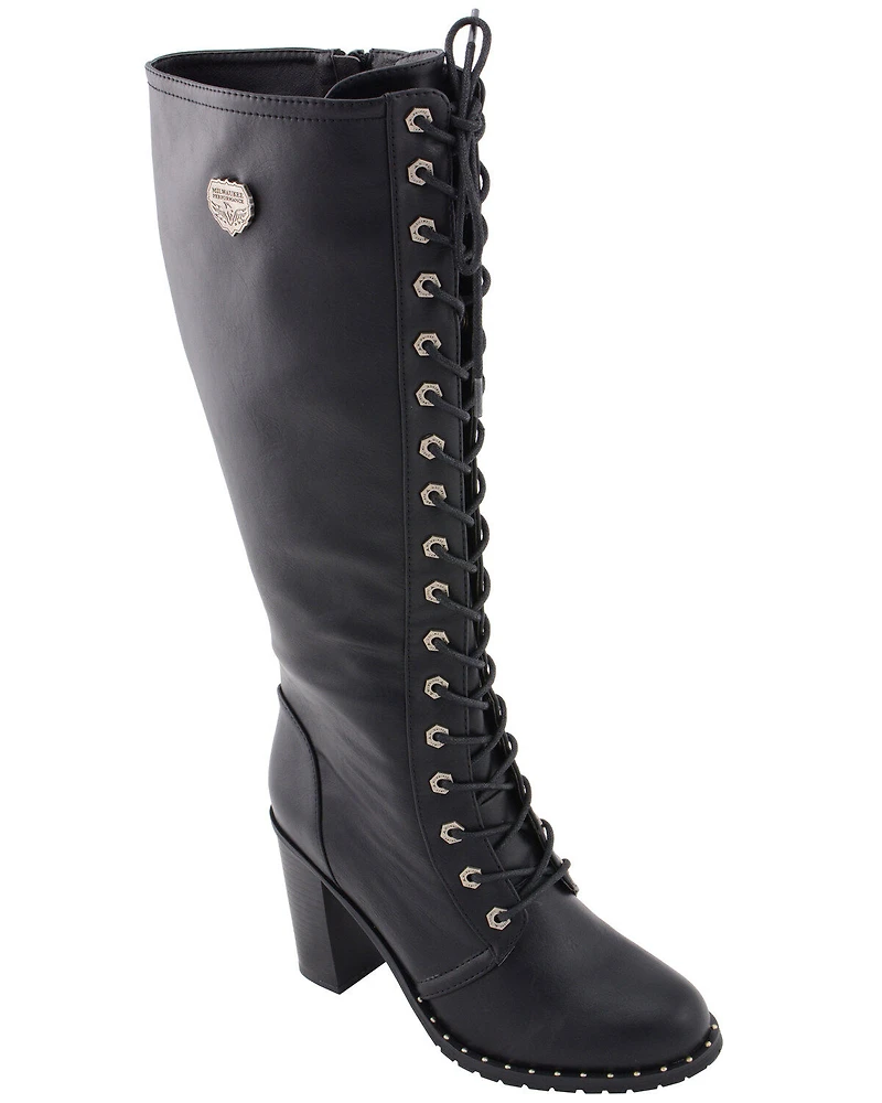 Milwaukee Leather Women's Lace To Toe Boots - Round